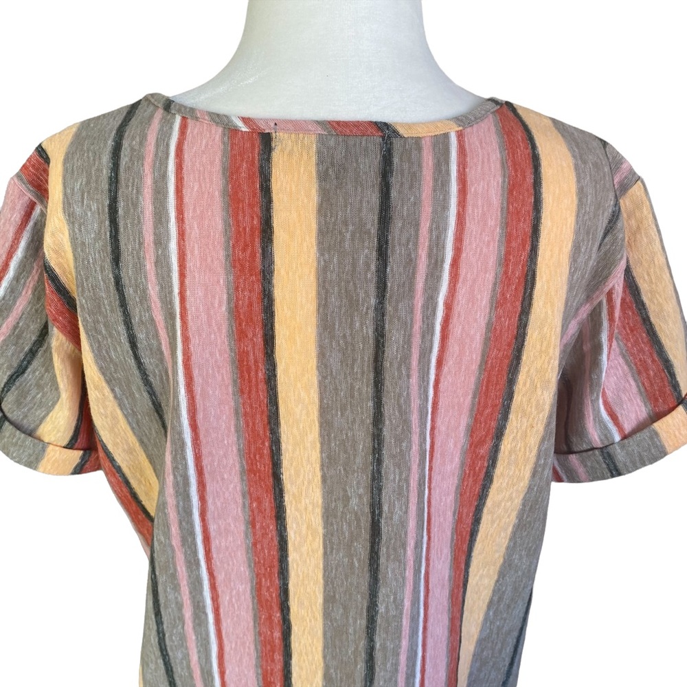 Kim & Cami NWOT Striped Top with Tie Front Small - Picture 9 of 14